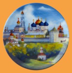 Коллекционная тарелка Троице-Сергиева Лавра (осень, малая)
