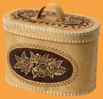Короб Береста Розы с ручкой