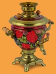 Самовар электрический Рябинка на красном (2л)