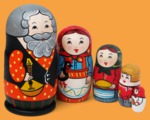 Матрёшка Старик балалаечник (большая, 5 мест)
