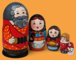 Матрёшка Старик гармонист (большая, 5 мест)