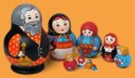 Матрёшка Старик балалаечник (10 мест)