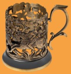 Подстаканник эксклюзивный Охота на лань (литьё)