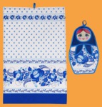 Кухонный набор Матрёшка Гжель 2-х предметный