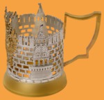 Подстаканник эксклюзивный Гербовый орёл (с покрытием из серебра с золотом, литьё)