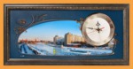 Часы с панорамным видом Набережная (30*70 см)