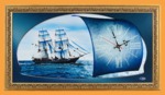 Часы настенные Парусник (30*60 см)