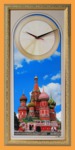 Часы с панорамным видом Храм Василия Блаженного (30*70 см)