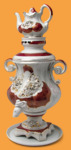 Самовар фарфоровый Барский бордовый (8л)