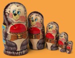 Матрёшка Ёжик Презент (большая, 5 мест)