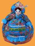 Баба на чайник для самовара Василиса осенние узоры