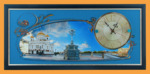 Часы с панорамным видом Храм Христа Спасителя (со стеклянным циферблатом, 30*70 см)