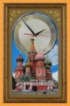 Часы с панорамным видом Храм Василия Блаженного (30*50 см)