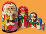 Матрёшка Дед Мороз с оленем (5 мест)