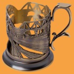 Подстаканник эксклюзивный Железная дорога (литьё)