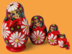 Матрёшка Ромашка красная (5 мест)