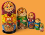 Матрёшка Девушка с лукошком (5 мест)