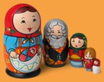 Матрёшка Девочка с ребёнком (малая, 5 мест)