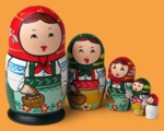 Матрёшка Девочка с корзинкой (малая, 5 мест)