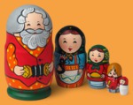 Матрёшка Старик гармонист (малая, 5 мест)