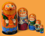 Матрёшка Купец с часами (5 мест)