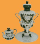 Самовар фарфоровый Изумруд (2,5л)
