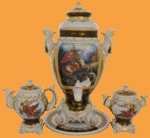 Самовар фарфоровый Георгий Победоносец (7л, живопись)