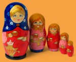 Матрёшка Семья чаепитие (5 мест)