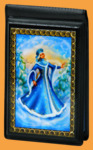 Визитница Девица в синем платье