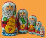 Матрёшка Дед Мороз с виолончелью (5 мест)