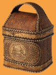 Короб Береста Мишка и мёд с ручкой (большой)