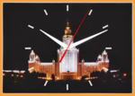 Часы Москва (печать на стекле, 20*28 см)