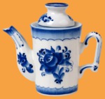 Чайник заварочный Гжель Гранёный №2 (350 мл)