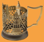 Подстаканник эксклюзивный Гербовый с эмалью (литьё)