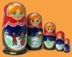 Матрёшка Девушка с коромыслом (5 мест)