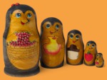 Матрёшка Ёжик с корзинкой (большая, 5 мест)