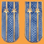 Сувенир Гжель Погоны Подполковник позолоченный