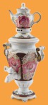 Самовар фарфоровый Фантазия Лилия (3л)