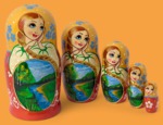 Матрёшка Летний пейзаж Презент (5 мест)