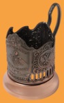 Подстаканник Долг, Честь, Отечество меднёный (штампованный)
