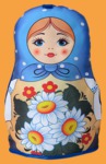 Грелка на чайник Матрёшка с ромашками