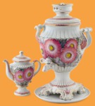 Самовар фарфоровый Цветочный сад (5л)