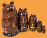 Матрёшка Медведь с мёдом (5 мест)