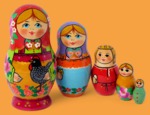 Матрёшка Девушка с курицей (5 мест)