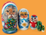 Матрёшка Дед Мороз (малая, 5 мест)