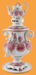 Самовар фарфоровый Дворянский розовый (8л)