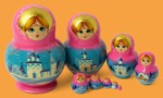 Матрёшка Зимний собор (розовый платок, 10 мест)
