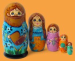 Матрёшка Дед с сапогом (5 мест)