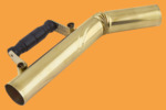 Труба для самовара 47 мм деревянная ручка (полированная латунь)