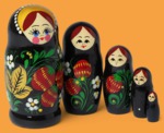 (УЦ) Матрёшка Клубничка хохлома (5 мест, малая)
